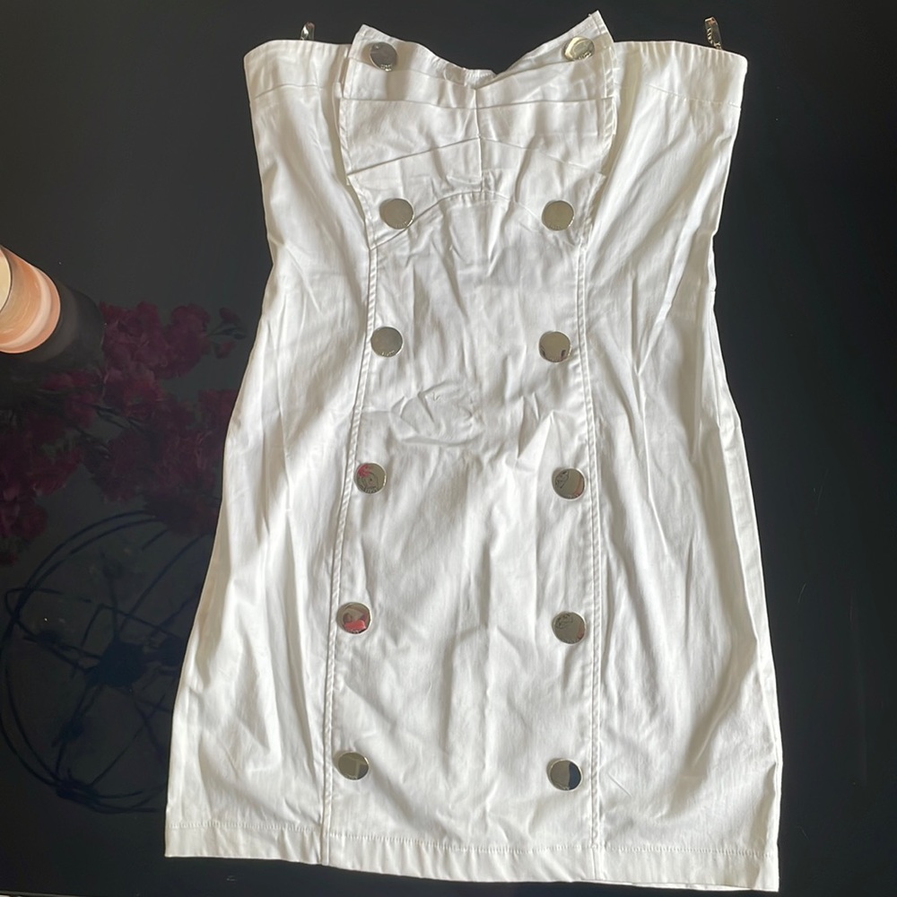 LIPSY LONDON White strapless mini dress